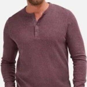 NWT: Rhone Henley Waffle Knit Long Sleeve Shirt